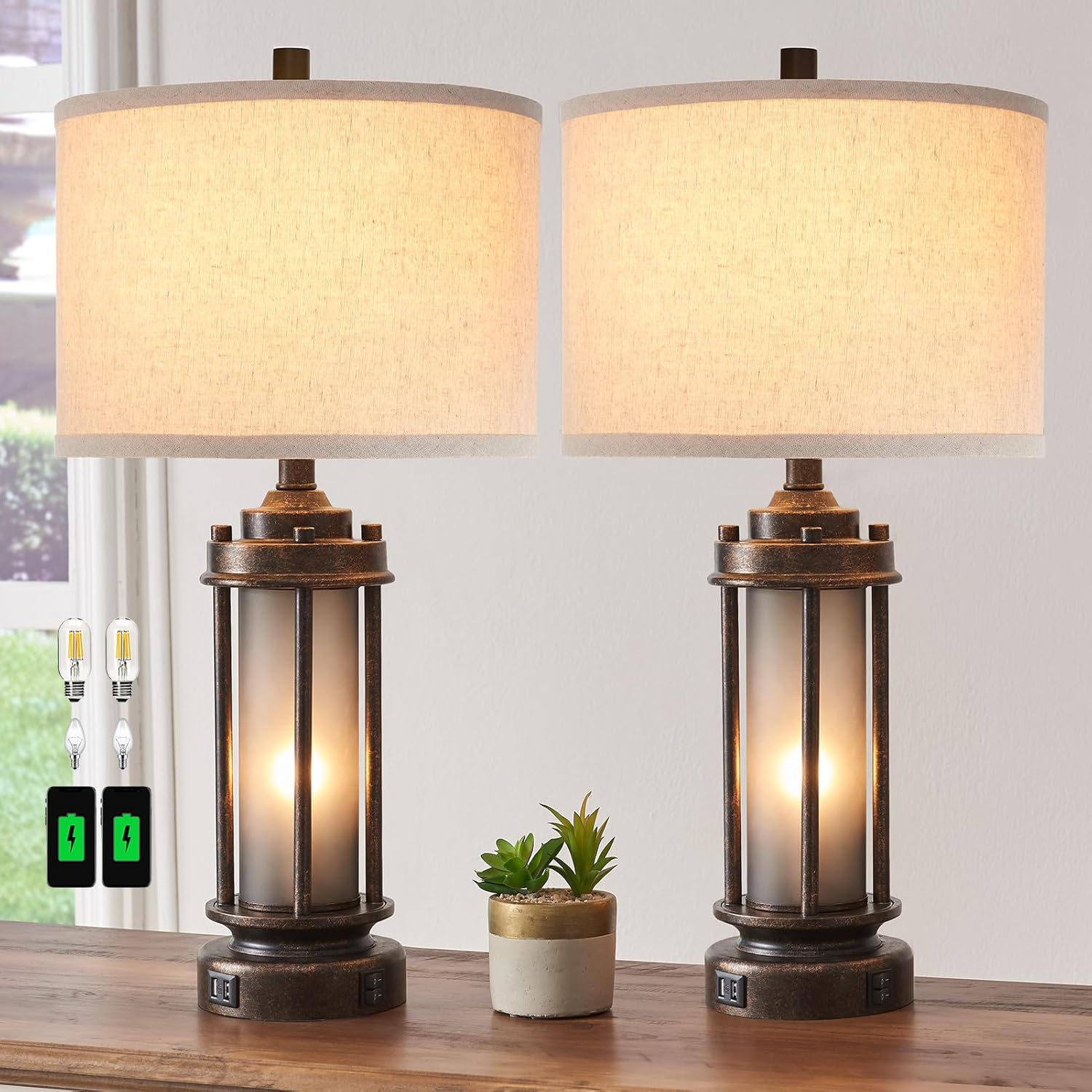 Solar Lamp - Set di 2 lampade in stile
