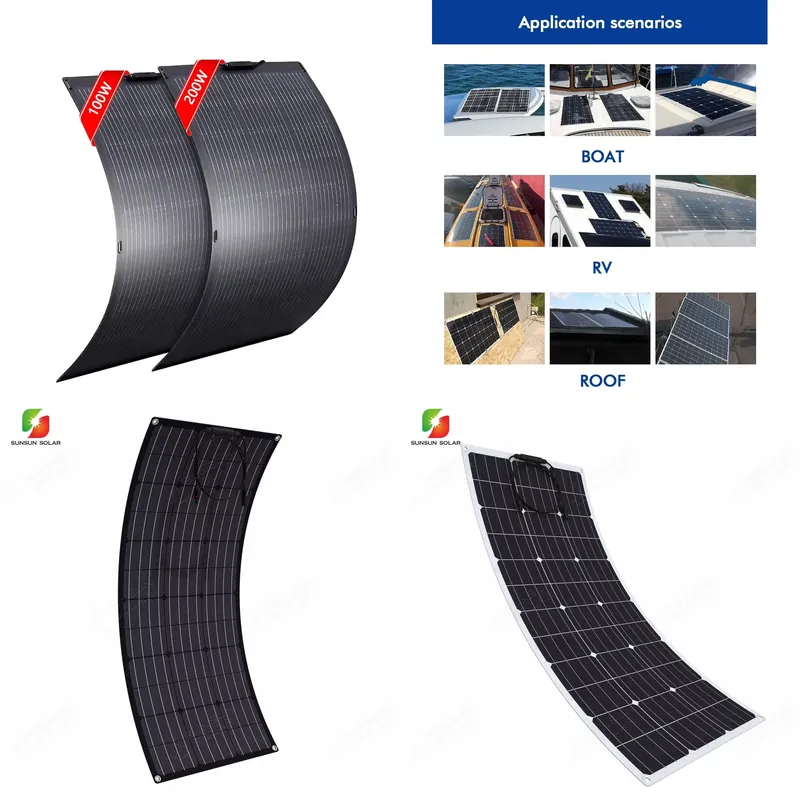 Solar Panel 200W - Pannello Solare Flessibile 50W 100W 150W